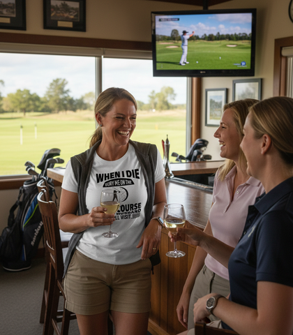 When I Die Bury Me on the Golf Course So My Husband Will Visit | Funny Golf T-shirt