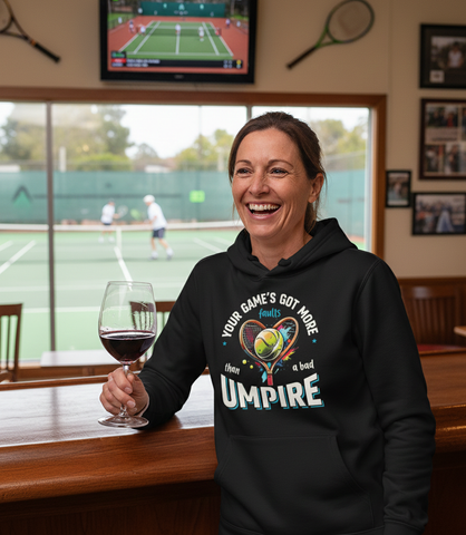 Your Game's Got More Faults Than A Bad Umpire! | Funny Tennis Hoodie