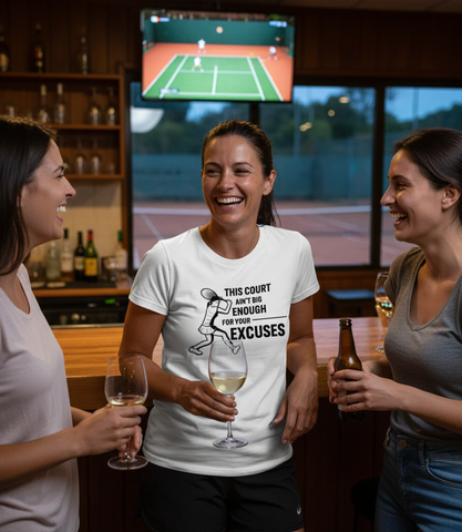 This Court Ain't Big Enough For Your Excuses! | Funny Tennis T-Shirt