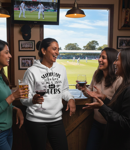 Sundays Are for Sledges Sixes and Beers | Funny Cricket Hoodie