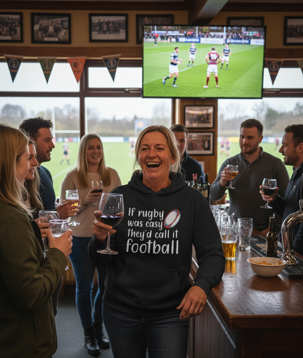 If Rugby Was Easy They’d Call It Football | Funny Rugby Hoodie