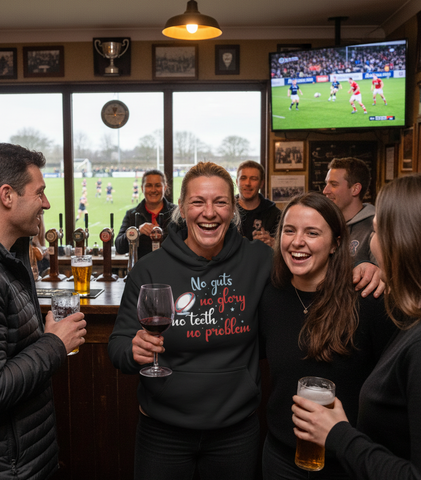 No Guts No Glory No Teeth No Problem | Funny Rugby Hoodie