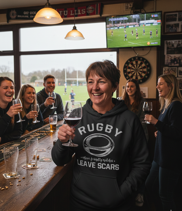 Rugby Where Friendly Matches Leave Scars | Funny Rugby Hoodies