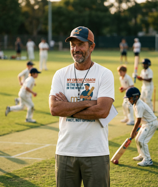 My Cricket Coach Is the Best in the World Fact, Not Opinion | Funny Cricket T-shirt