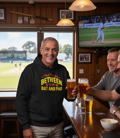 Mind the Gap Between Your Bat and Pad | Funny Cricket Hoodie
