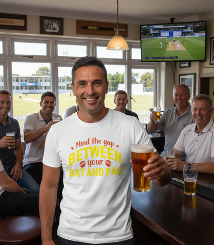 Mind The Gap Between Your Bat And Pads | Funny Cricket T-Shirt