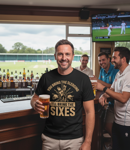 You Bring The Sledging, I'll Bring The Sixes | Funny Cricket T-Shirt