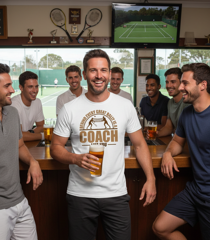 Behind Every Great Rally Is a Coach Like You, Thank You | Funny Tennis Coach T-shirt