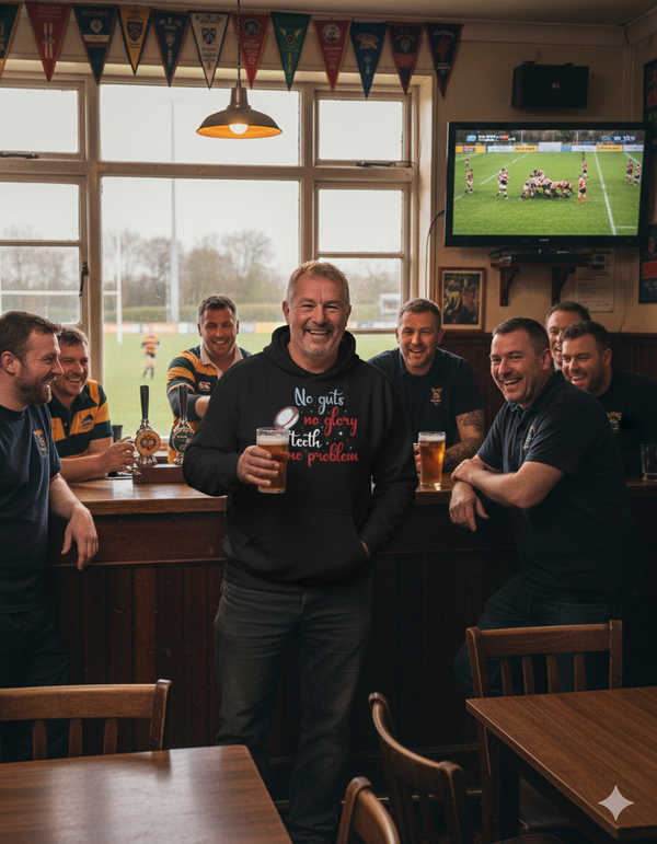 No Guts No Glory No Teeth No Problem | Funny Rugby Hoodie