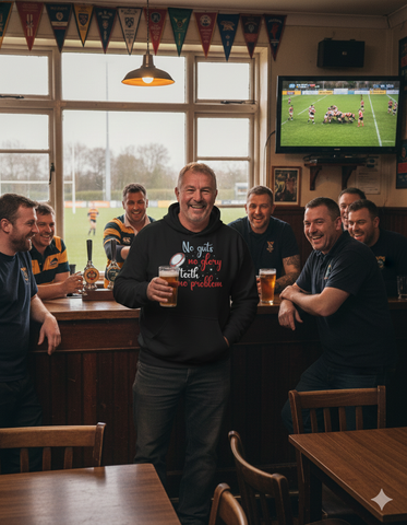 No Guts No Glory No Teeth No Problem | Funny Rugby Hoodie