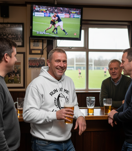 Run at Me I Dare You | Funny Rugby Hoodie