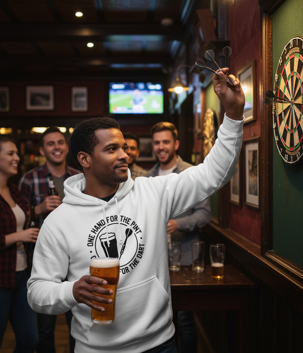 One Hand For The Pint, One Hand For The Darts | Funny Darts Hoodie