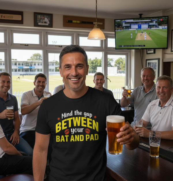 Mind The Gap Between Your Bat And Pads | Funny Cricket T-Shirt