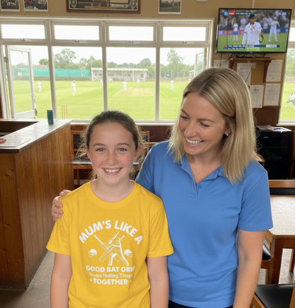 Mums Like A Good Bat Grip, Always Holding Things Together | Funny Cricket T-Shirt