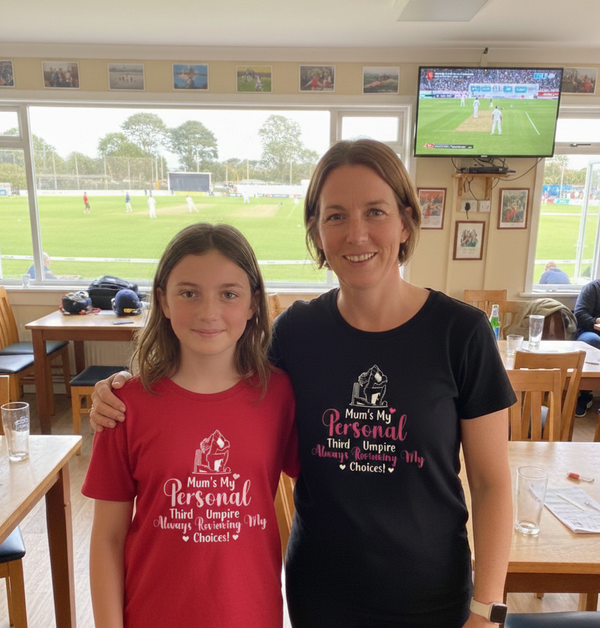 Mum's My Personal Third Umpire, Always Reviewing My Choices | Funny Cricket T-Shirt