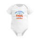 Mum’s Decision Is Final, No DRS Available! Funny Cricket Baby Bodysuit, Organic or In-Conversion to Organic Cotton, Self Fabric Bound Neckline, Cuffs and Leg Openings
