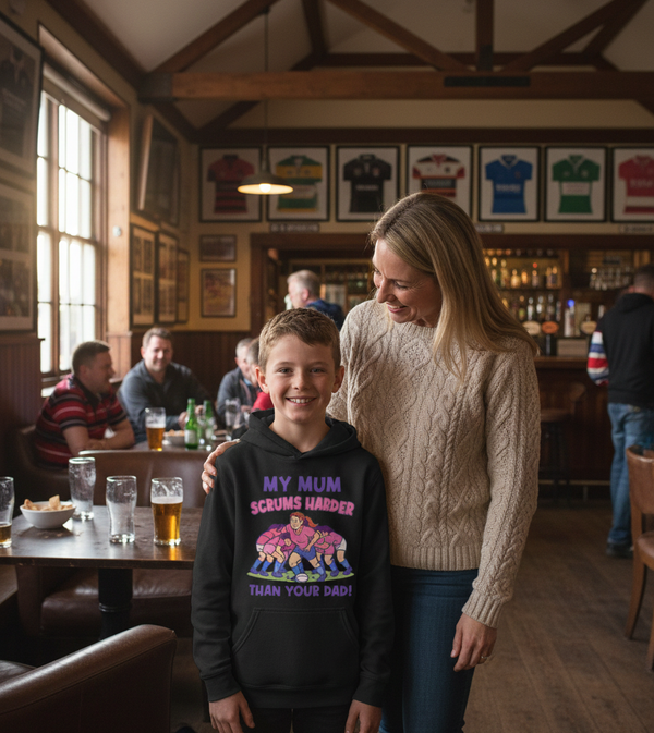 My Mum Scrums Harder Than Your Dad! | Funny Rugby Hoodie
