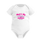 Mums My Umpire Always Raising Me Right! Funny Cricket Baby Bodysuit, Organic or In-Conversion to Organic Cotton, Self Fabric Bound Neckline, Cuffs and Leg Openings