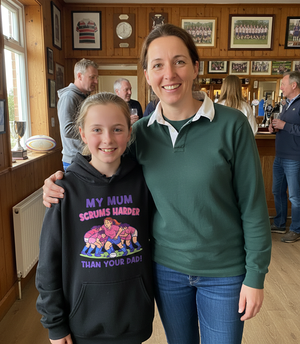 My Mum Scrums Harder Than Your Dad! | Funny Rugby Hoodie