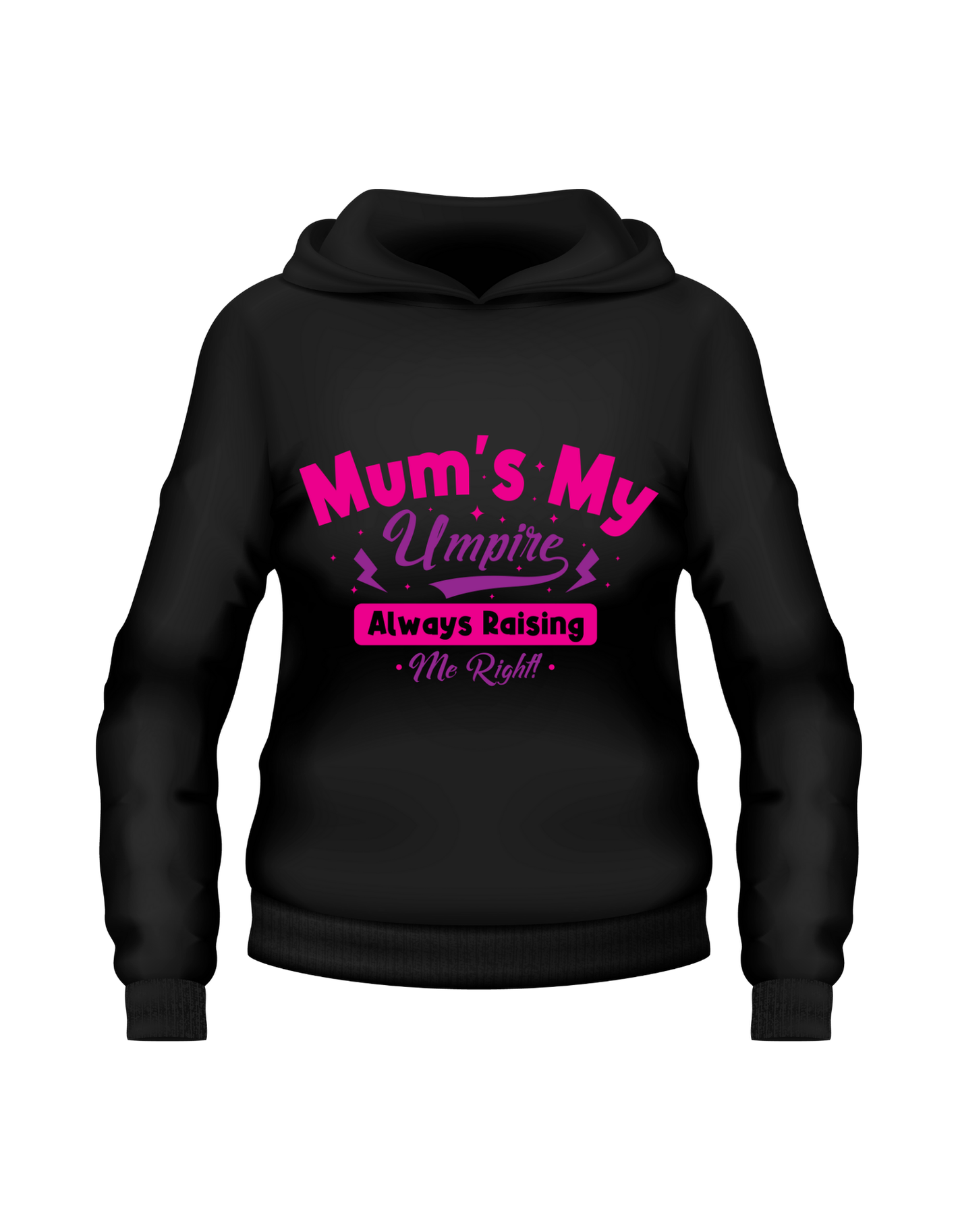 Bowled Over by Mum’s Love (and Cooking).  Funny Cricket Hoodie, Premium Fabric, Multiple Junior Sizes, Perfect for Boys and Girls