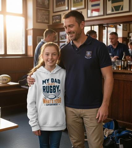 My Dad Plays Rugby. What’s Your Superpower? | Funny Rugby Hoodie