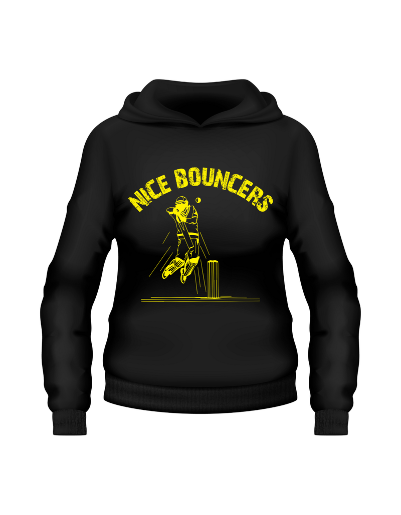 Nice Bouncers - Funny Cricket Hoodie, Premium Fabric, Multiple Adult Sizes