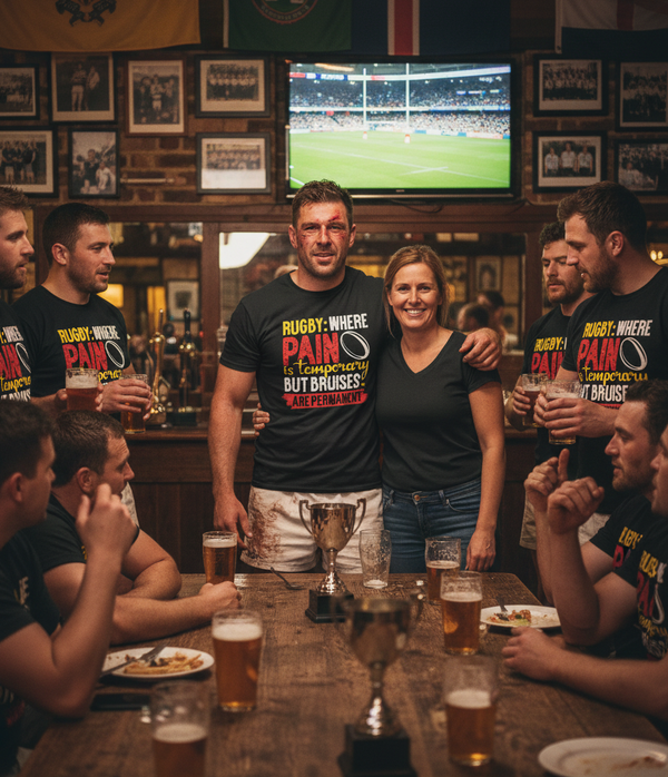 Rugby: Where Pain Is Temporary but Bruises Are Permanent | Funny Rugby T-shirt