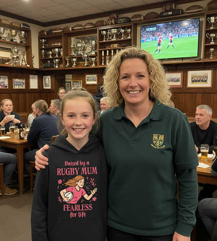 Raised by a Rugby Mum, Fearless for Life | Funny Rugby Hoodie