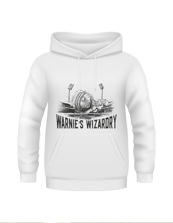 Warne’s Wizardry!  Funny Cricket Hoodie, Premium Fabric, Multiple Adult Sizes
