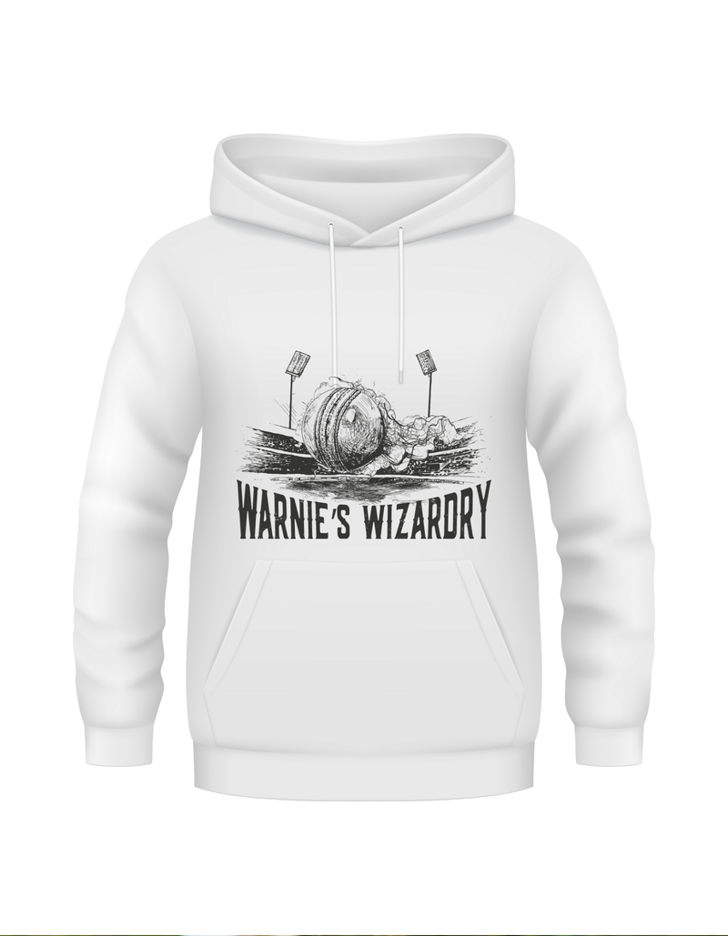 Warne’s Wizardry!  Funny Cricket Hoodie, Premium Fabric, Multiple Adult Sizes