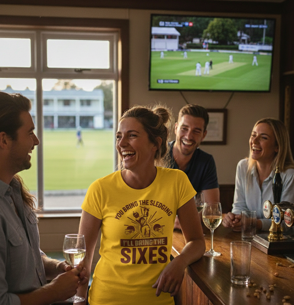 You Bring The Sledging, I'll Bring The Sixes | Funny Cricket T-Shirt