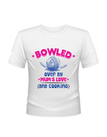 Bowled Over by My Mum’s Love & Cooking – Funny Kids Cricket T-Shirt, Multiple Junior Sizes, Perfect for Boys and Girls