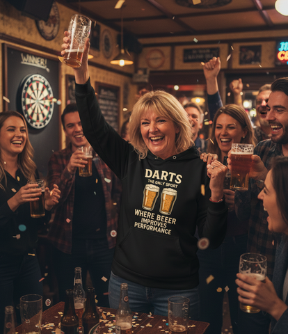 Darts The Only Sport Where Beeer Improves Performance | Funny Darts Hoodie