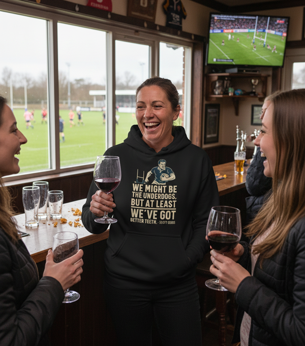 We Might Be the Underdogs, but at Least We’ve Got Better Teeth – Scott Gibbs | Funny Rugby Hoodie