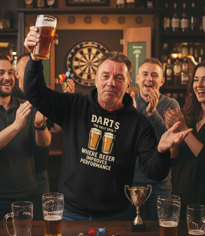 Darts The Only Sport Where Beeer Improves Performance | Funny Darts Hoodie