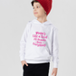 A little boy wearing a white hoodie with Mums Like a Good All-Rounder on the front. A Funny Cricket Hoodie, Premium Fabric, Multiple Junior Sizes, Perfect for Boys and Girls