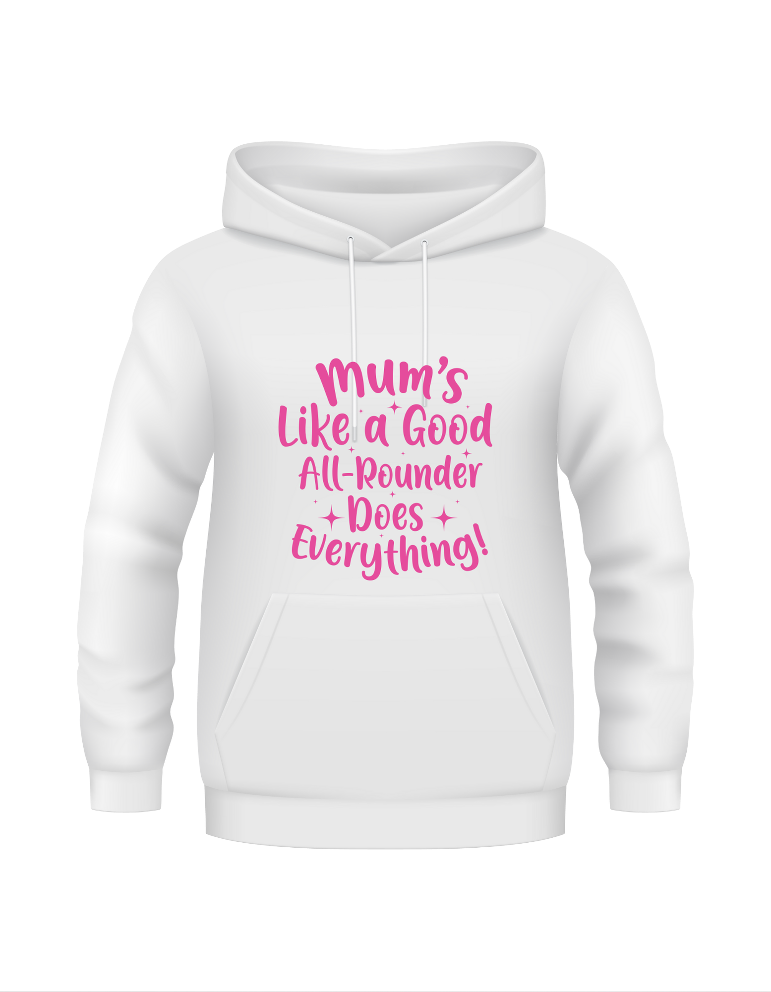 Mums Like a Good All-Rounder.  Funny Cricket Hoodie, Premium Fabric, Multiple Junior Sizes, Perfect for Boys and Girls