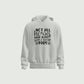 A short video showing a rotating white hoodie with the funny cricket saying on the front that reads 'Not All Heroes Wear Capes, Some Wear Pads'