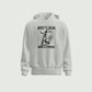 A short video showing a rotating white hoodie with the funny cricket saying on the front that reads 'Keep calm and bowl a yorker'