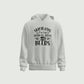 A short video showing a rotating white hoodie with the funny cricket saying on the front that reads 'Keep calm and bowl a yorker'